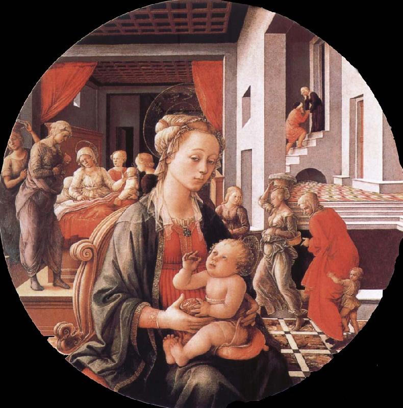 Filippino Lippi Virgin with the Child and Scenes from the Life of St Anne Germany oil painting art